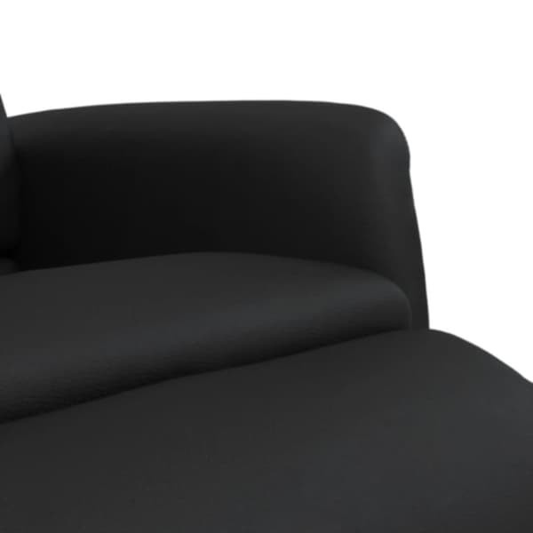 Reclinerfåtölj med fotstöd svart konstläder