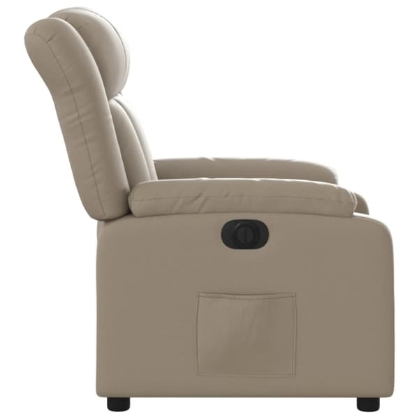 Elektrisk reclinerfåtölj cappuccino konstläder