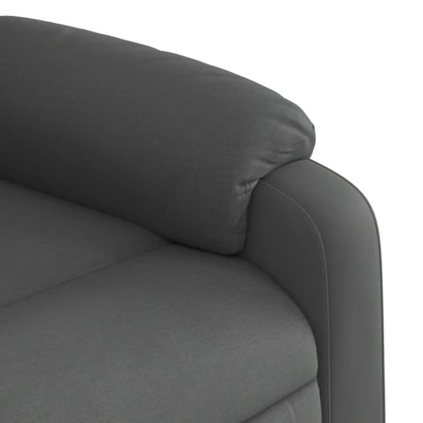 Elektrisk massagefåtölj mörkgrå tyg
