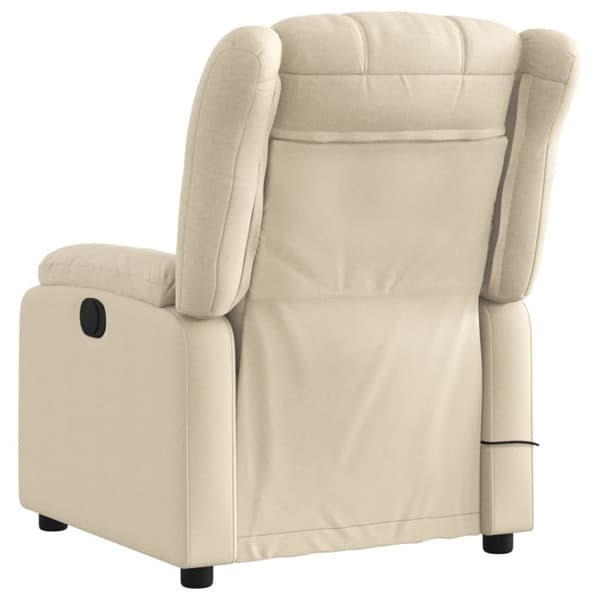 eldrevet massagestol stof cremefarvet