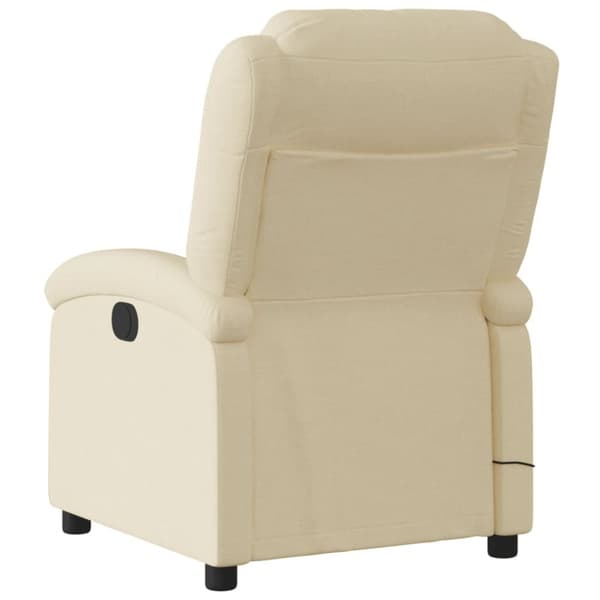 eldrevet massagestol stof cremefarvet