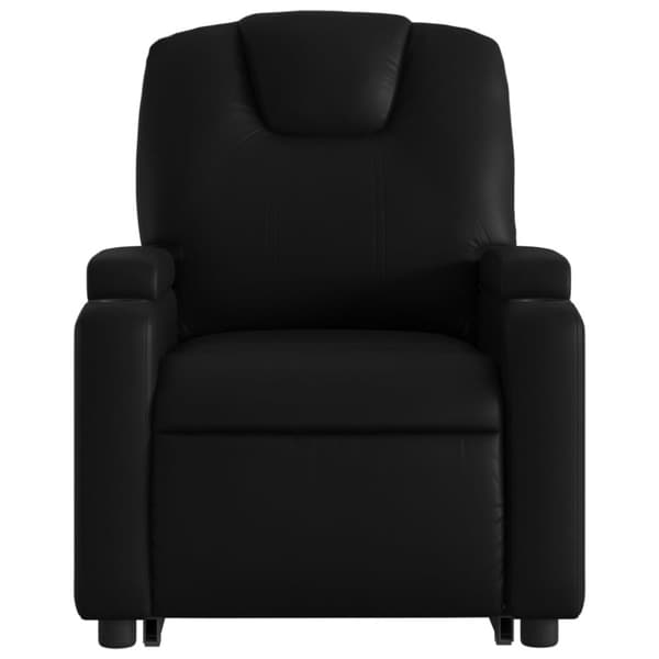 massagestol med løftefunktion kunstlæder sort