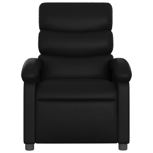 Elektrisk reclinerfåtölj svart konstläder