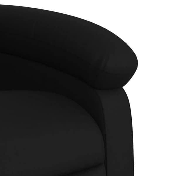 Elektrisk reclinerfåtölj svart konstläder