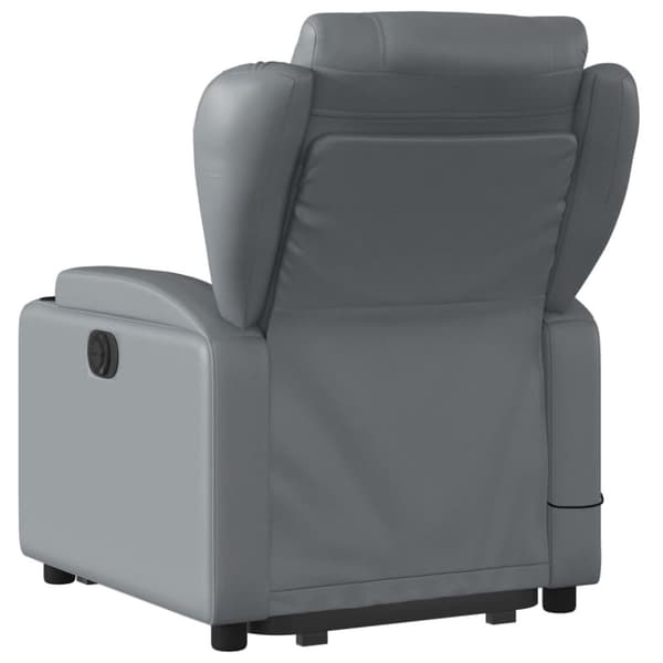 løftestol med massagefunktion kunstlæder grå
