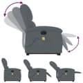 Miniatyrbillede 6 af 10: massagestol med løftefunktion velour mørkegrå