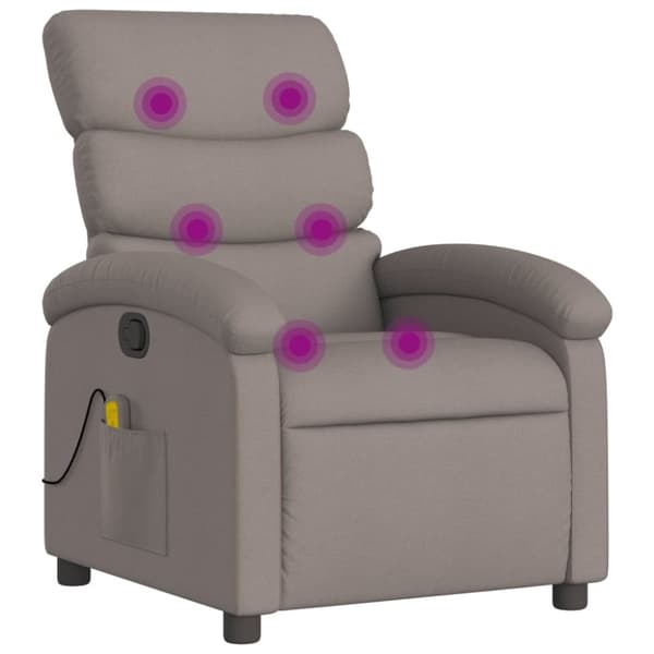 massagestol stof gråbrun