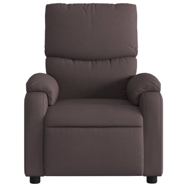 Reclinerfåtölj mörkbrun tyg