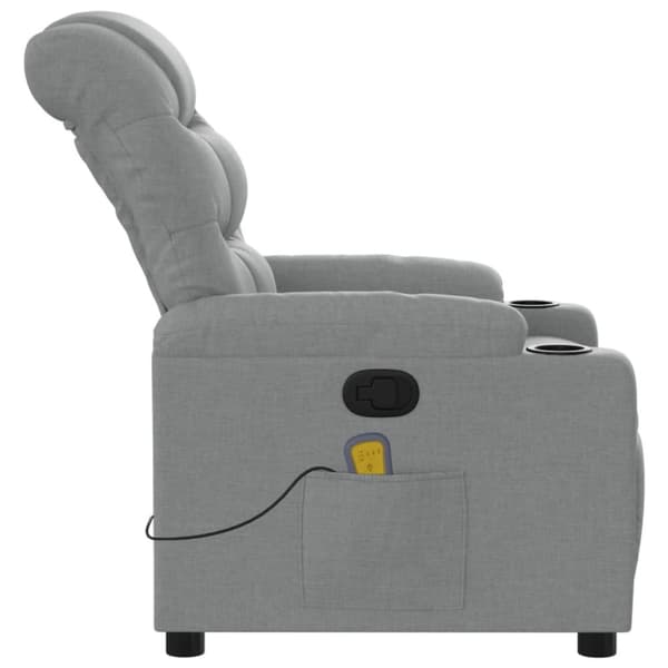 massagestol stof lysegrå