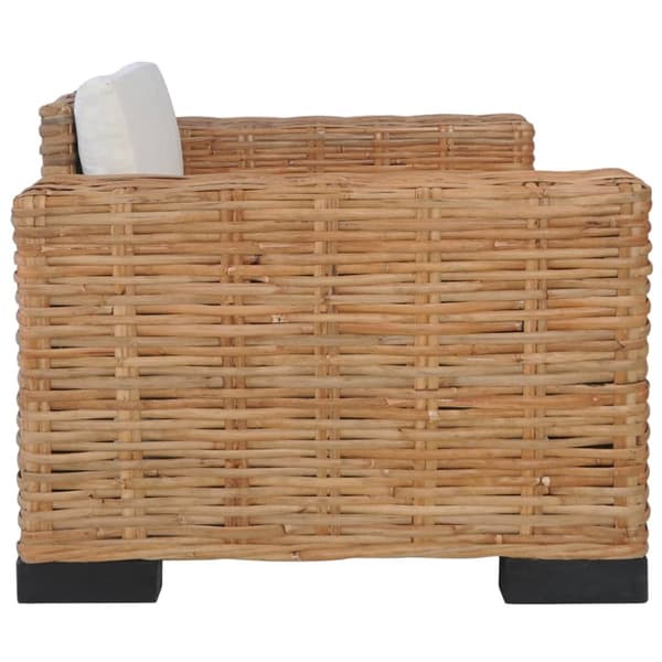 lænestol med hynder naturlig rattan