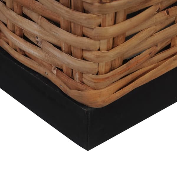 lænestol med hynder naturlig rattan