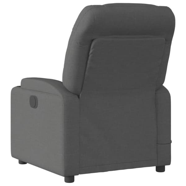 Elektrisk massagefåtölj mörkgrå tyg