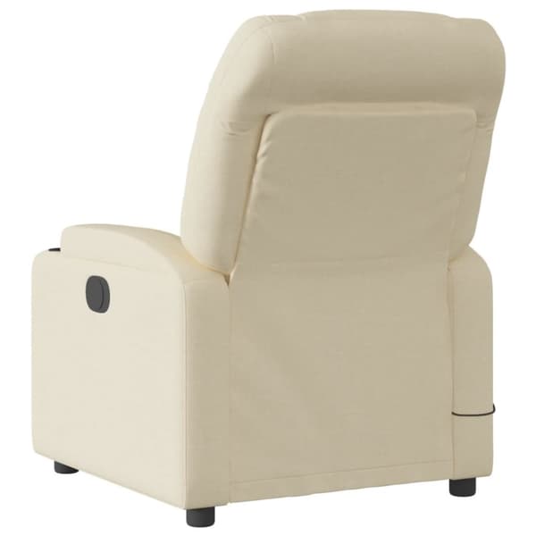 eldrevet massagestol stof cremefarvet