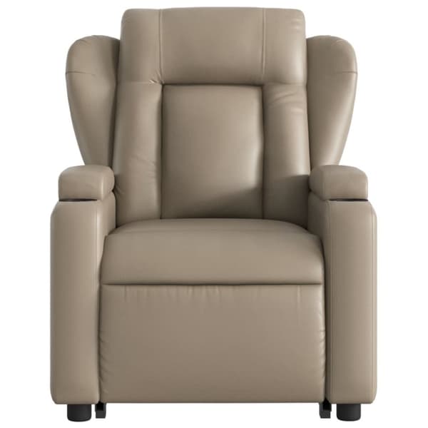 Reclinerfåtölj med uppresningshjälp cappuccino konstläder