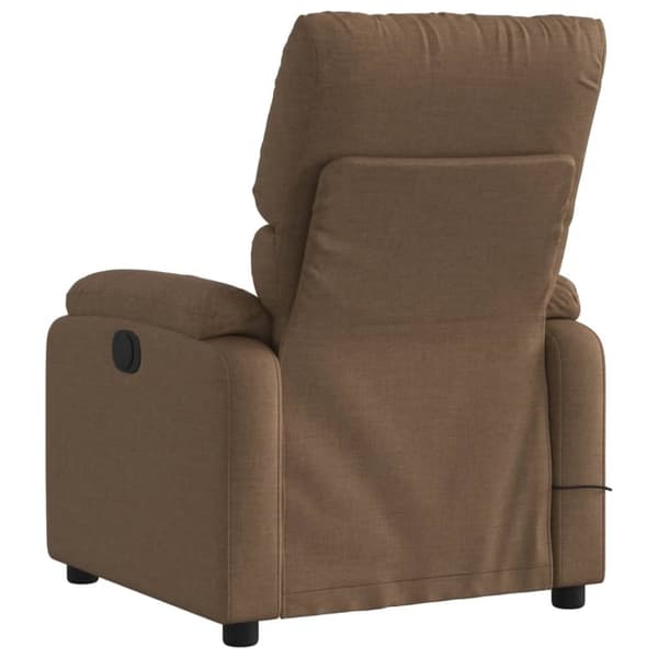 eldrevet massagestol stof brun