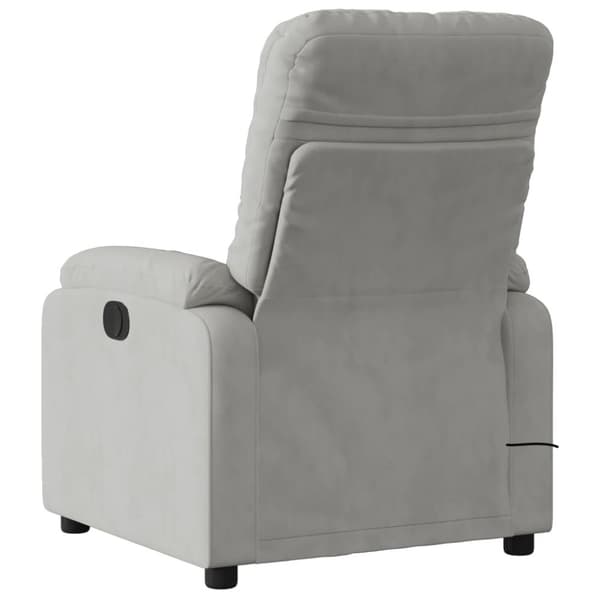 massagestol mikrofiberstof lysegrå