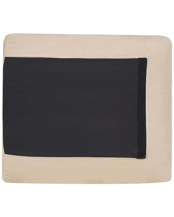 Fåtölj Beige Sammetstyg Svarta Ben Modern Retrostil Vardagsrum