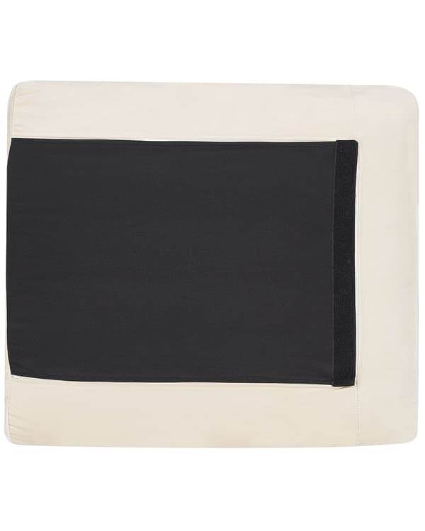 Fåtölj Beige Sammetstyg Svarta Ben Modern Retrostil Vardagsrum
