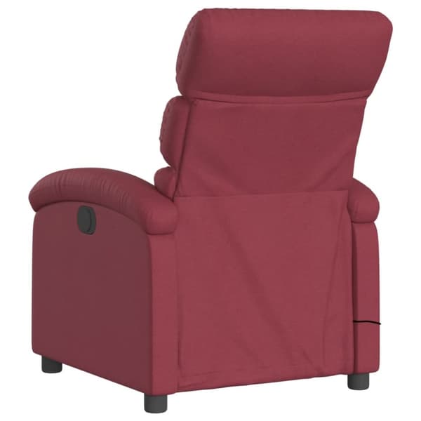 massagestol stof vinrød