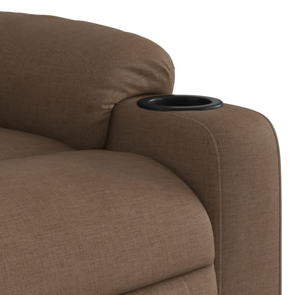 Elektrisk massagefåtölj brun tyg