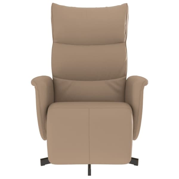Reclinerfåtölj med fotstöd cappuccino konstläder