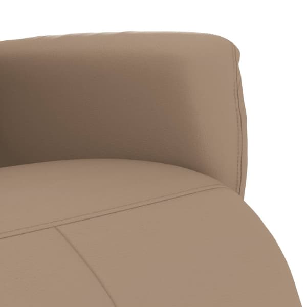 Reclinerfåtölj med fotstöd cappuccino konstläder