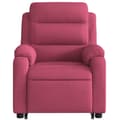 Miniatyrbillede 8 af 10: massagestol med løftefunktion velour vinrød