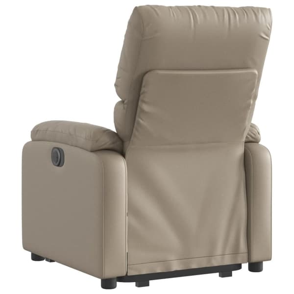 Reclinerfåtölj med uppresningshjälp cappuccino konstläder