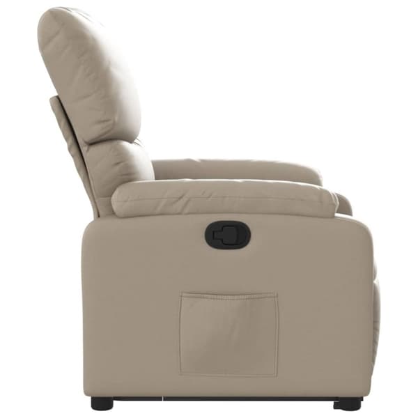 Reclinerfåtölj med uppresningshjälp cappuccino konstläder