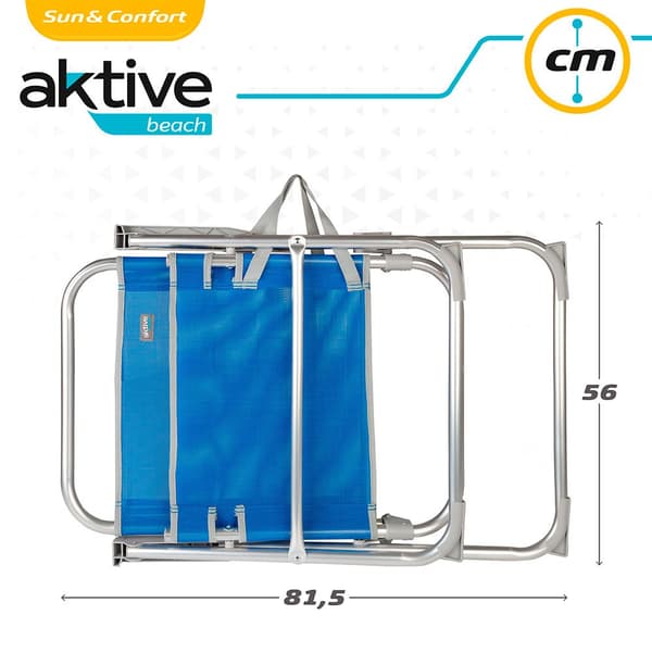 Aktive Fast Klapstol 57x51x89 Cm Blå