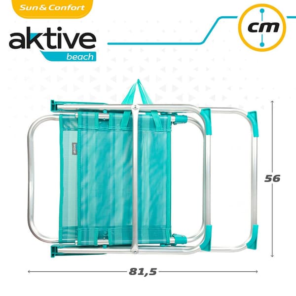 Aktive Fast Klapstol I Aluminium 56x50x88 Cm Blå