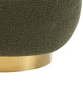 Miniatyrbillede 8 af 9: Lænestol Hvid Boucle Stof Blød Guld Base Moderne Glamourøs Stil Stue Soveværelse Værelse