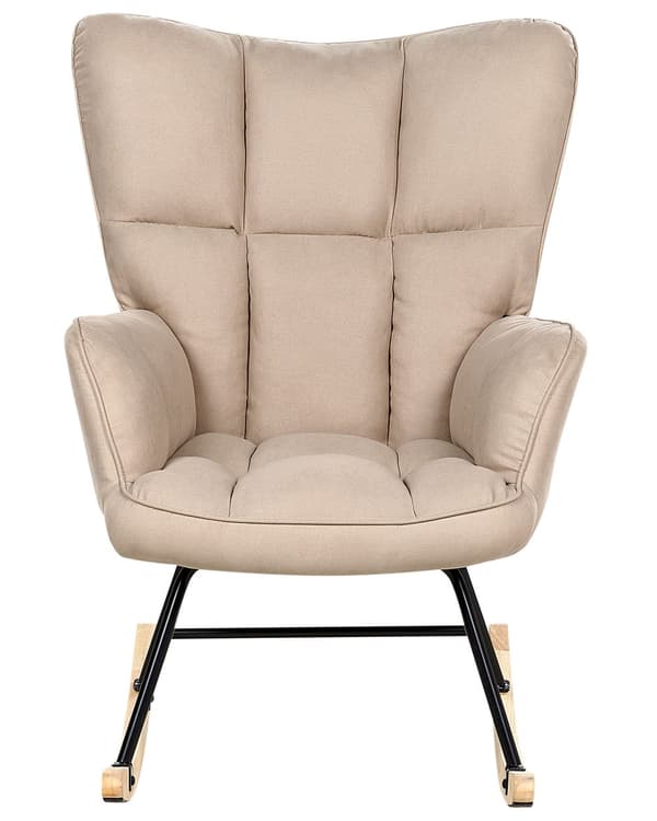 Gyngestol Beige polyesterstoff møbeltrekk Treben Skøyter Moderne Biscuit Tufting