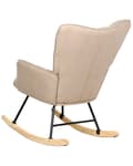 Miniatyrbilde 5 av 8: Gyngestol Beige polyesterstoff møbeltrekk Treben Skøyter Moderne Biscuit Tufting