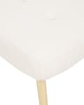 Miniatyrbilde 10 av 11: Hvilestol med ottoman Off White Boucle Stoff Knappet Ensfarget Mønster Retro Stil Stue
