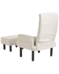 Miniatyrbild 8 av 11: Fåtölj Beige Linne 65L x 65W x 94H cm Ottoman Vadderade Träben