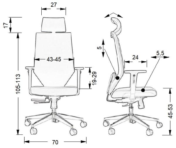 Snurrstol med sitsförlängning ZN-805-C tk.26
