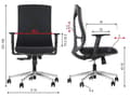 Miniatyrbild 6 av 10: PREMIUM TONO snurrstol, svart, krom underrede