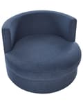 Miniatyrbilde 7 av 9: Lenestol Blå Polyester Svingbar jernfot To puter Avtakbare trekk Rund rygg Moderne Glam Style Stue