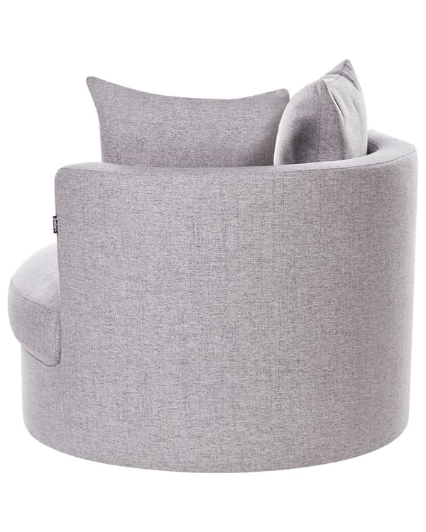 Lenestol Grå Polyester Svingbar jernfot To puter Avtakbare trekk Rund rygg Moderne Glam Style Stue