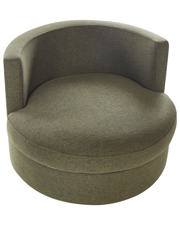 Lenestol Grønn Polyester Svingbar jernfot To puter Avtakbare trekk Rund rygg Moderne Glam Style Stue