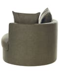 Miniatyrbillede 5 af 9: Lænestol Grøn Polyester Rund Stof Stuestol Uden Armlæn til Stuen Bred Hvilestol Drejefod Polstret Moderne Design Møbel med Ryghynder