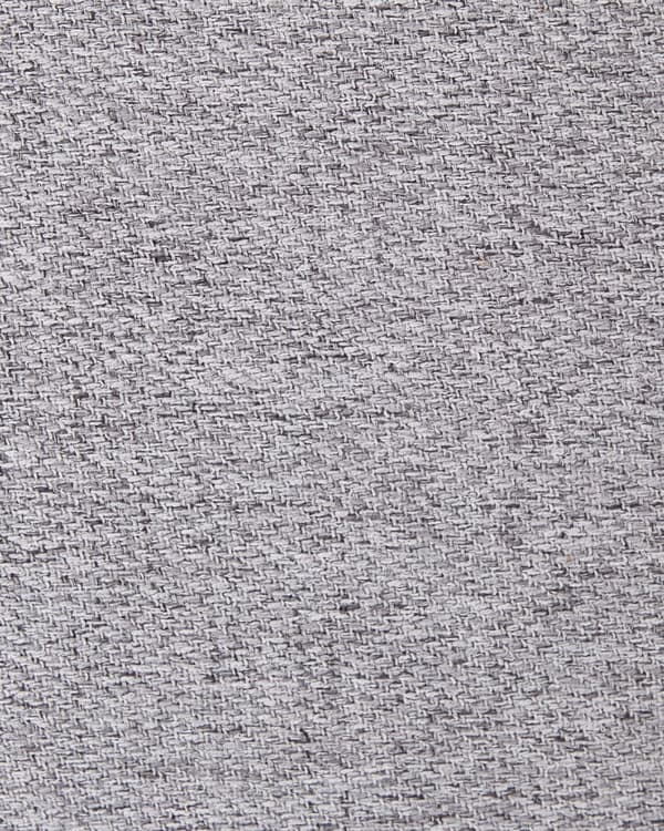 Lænestol Grå Polyester Rund Stof Stuestol Uden Armlæn til Stuen Bred Hvilestol Drejefod Polstret Moderne Design Møbel med Ryghynder