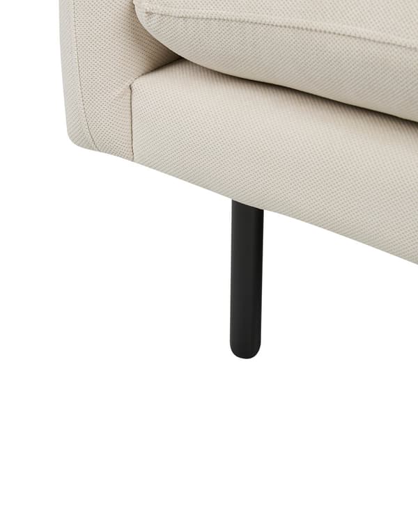 Lænestol Beige Polyester Stuestol med Armlæn til Stuen Bred Hvilestol Polstret Design Møbel Stol