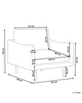 Miniatyrbilde 3 av 10: Lenestol Lys beige stoff Svarte ben Moderne retrostil
