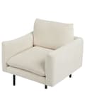 Miniatyrbilde 6 av 10: Lenestol Lys beige stoff Svarte ben Moderne retrostil