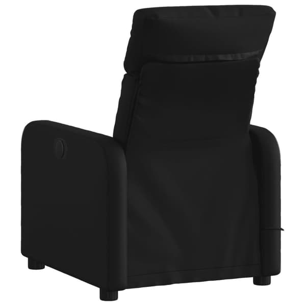 Massagefåtölj svart konstläder