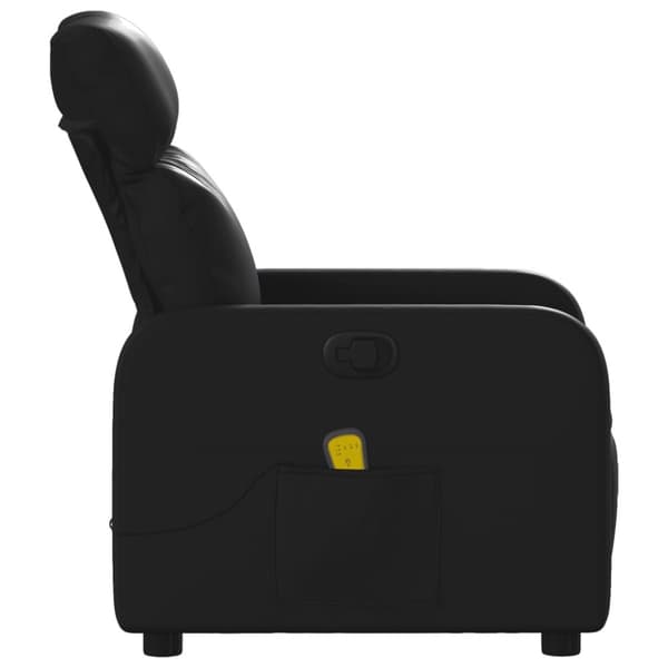 Massagefåtölj svart konstläder