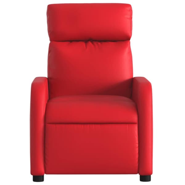 Massagefåtölj röd konstläder