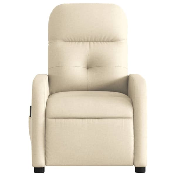 eldrevet massagestol stof cremefarvet